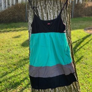 Aquamarine & Black Beach Dress